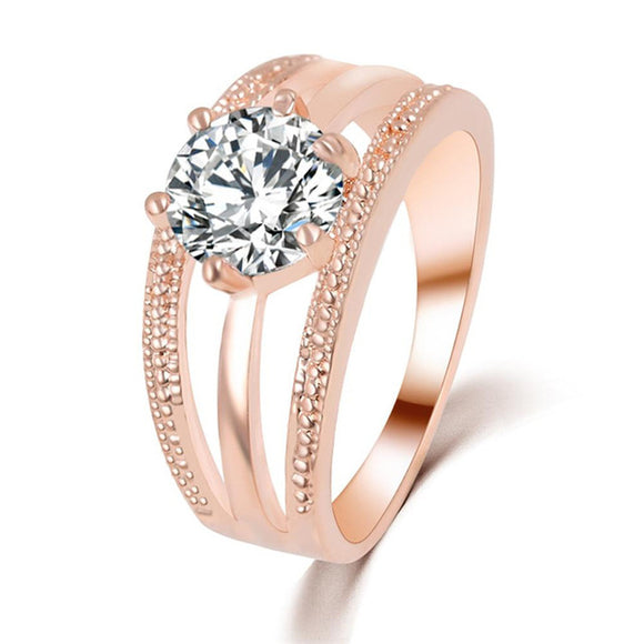 Crystals Ring Rose Gold Color - ECOMAGH