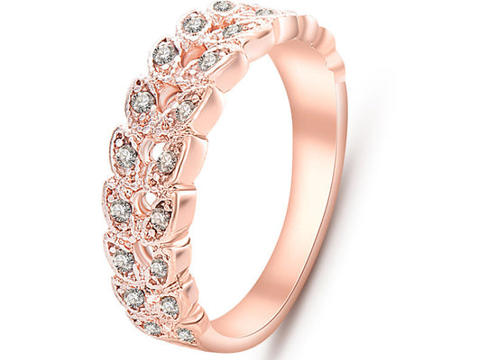 Top Quality Classical Crystal Wedding Ring Rose Color - ECOMAGH