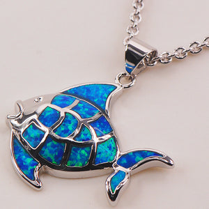 Blue Fire Opal 925 Sterling Silver Fashion Jewelry Pendant P114 - ECOMAGH