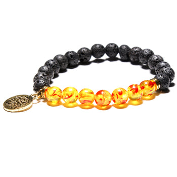 MOON GIRL Tree of Life Chakra Black Lava Stone Beads Men Bracelets Vintage Yoga Mala Meditation Women Bracelets Pulseras Hombre - ECOMAGH